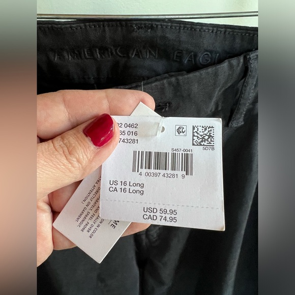 AE Stretch Super High Waisted Baggy Wide-Leg Trouser, Current Season, NWT, 16T - Picture 4 of 9